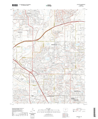 United States Geological Survey Lafayette, CO (2022, 24000-Scale) digital map