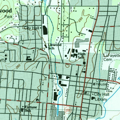 United States Geological Survey Lafayette, GA (1983, 24000-Scale) digital map