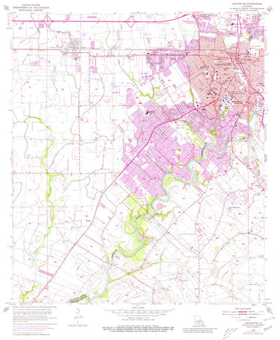 United States Geological Survey Lafayette, LA (1955, 24000-Scale) digital map