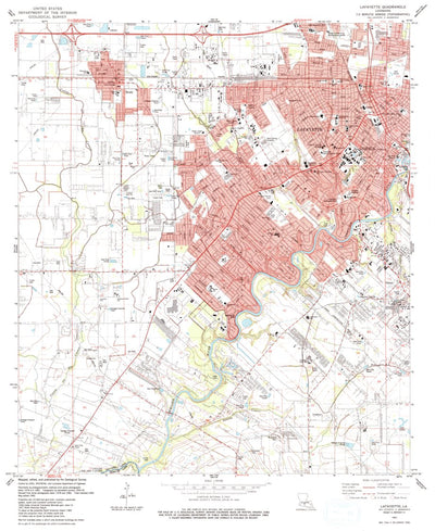 United States Geological Survey Lafayette, LA (1983, 24000-Scale) digital map