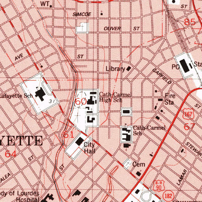 United States Geological Survey Lafayette, LA (1983, 24000-Scale) digital map