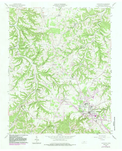 United States Geological Survey Lafayette, TN (1958, 24000-Scale) digital map