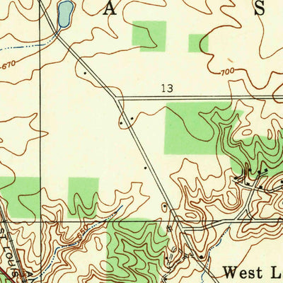 United States Geological Survey Lafayette West, IN (1942, 24000-Scale) digital map