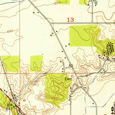 United States Geological Survey Lafayette West, IN (1950, 24000-Scale) digital map