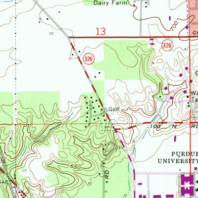 United States Geological Survey Lafayette West, IN (1961, 24000-Scale) digital map