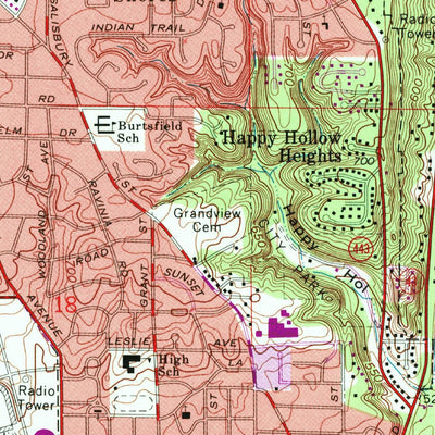 United States Geological Survey Lafayette West, IN (1961, 24000-Scale) digital map
