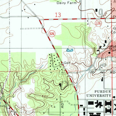 United States Geological Survey Lafayette West, IN (1998, 24000-Scale) digital map