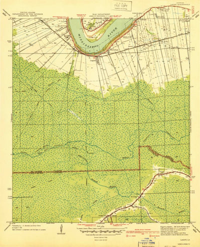 United States Geological Survey Lagan, LA (1940, 31680-Scale) digital map
