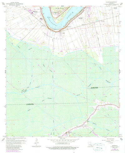 United States Geological Survey Lagan, LA (1962, 24000-Scale) digital map