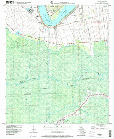 United States Geological Survey Lagan, LA (1998, 24000-Scale) digital map
