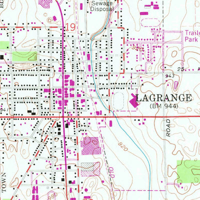 United States Geological Survey Lagrange, IN (1960, 24000-Scale) digital map