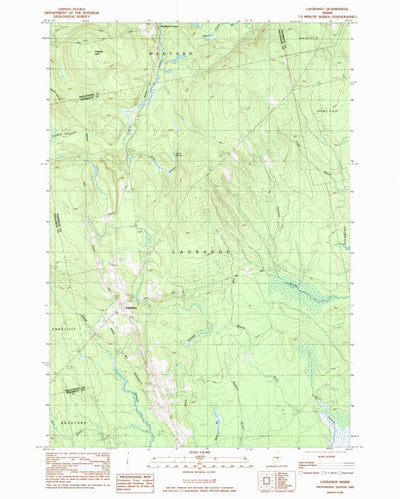 United States Geological Survey Lagrange, ME (1983, 24000-Scale) digital map