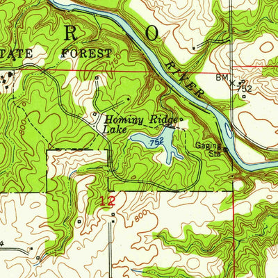 United States Geological Survey Lagro, IN (1950, 24000-Scale) digital map