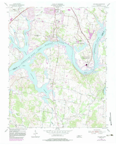 United States Geological Survey Laguardo, TN (1955, 24000-Scale) digital map