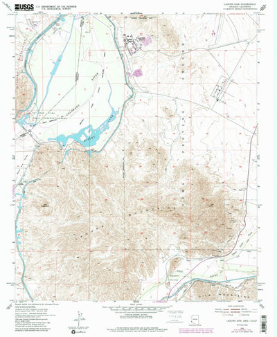 United States Geological Survey Laguna Dam, AZ-CA (1955, 24000-Scale) digital map