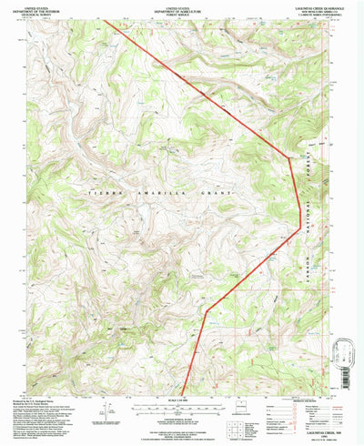 United States Geological Survey Lagunitas Creek, NM (1995, 24000-Scale) digital map