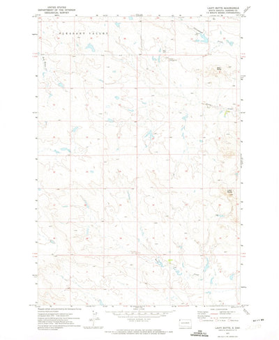 United States Geological Survey Lahti Butte, SD (1971, 24000-Scale) digital map