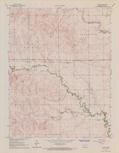 United States Geological Survey Laird, KS (1966, 24000-Scale) digital map