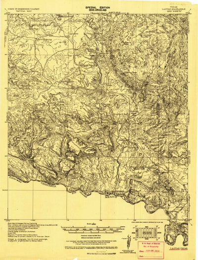 United States Geological Survey Lajitas, TX (1931, 62500-Scale) digital map
