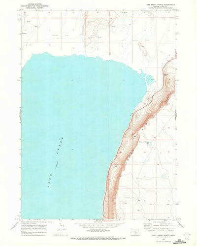 United States Geological Survey Lake Abert North, OR (1968, 24000-Scale) digital map