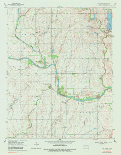 United States Geological Survey Lake Afton, KS (1965, 24000-Scale) digital map