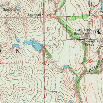 United States Geological Survey Lake Afton, KS (1965, 24000-Scale) digital map