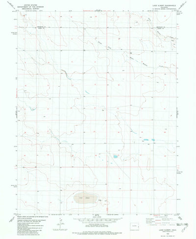 United States Geological Survey Lake Albert, CO (1982, 24000-Scale) digital map