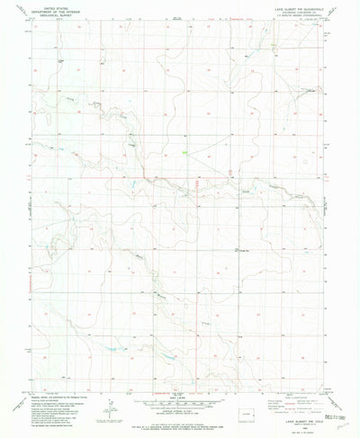 United States Geological Survey Lake Albert NW, CO (1982, 24000-Scale) digital map