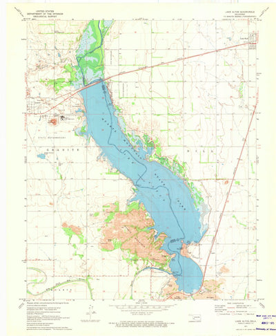 United States Geological Survey Lake Altus, OK (1971, 24000-Scale) digital map