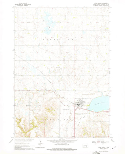 United States Geological Survey Lake Andes, SD (1964, 24000-Scale) digital map