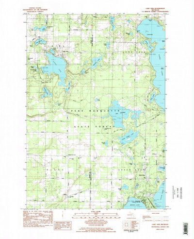 United States Geological Survey Lake Ann, MI (1983, 25000-Scale) digital map