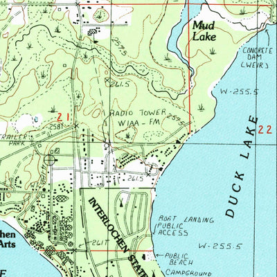 United States Geological Survey Lake Ann, MI (1983, 25000-Scale) digital map