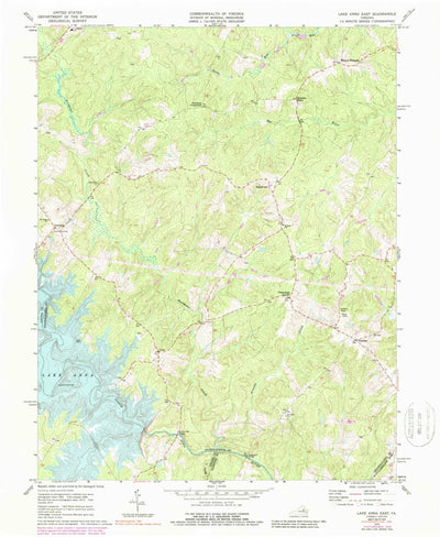 United States Geological Survey Lake Anna East, VA (1973, 24000-Scale) digital map
