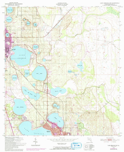 United States Geological Survey Lake Arbuckle SW, FL (1952, 24000-Scale) digital map