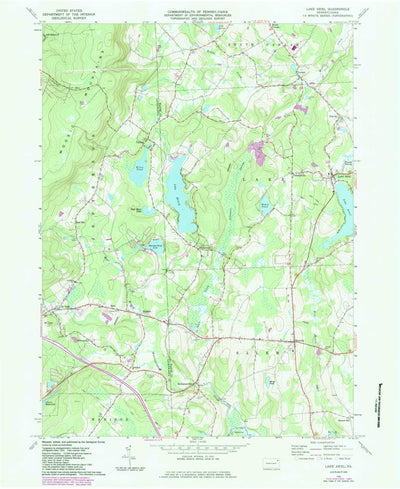 United States Geological Survey Lake Ariel, PA (1966, 24000-Scale) digital map
