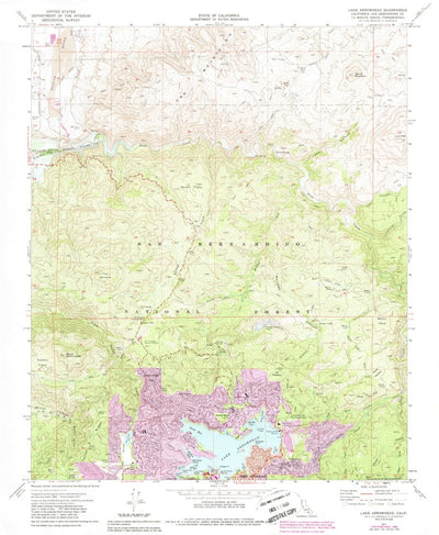 United States Geological Survey Lake Arrowhead, CA (1971, 24000-Scale) digital map