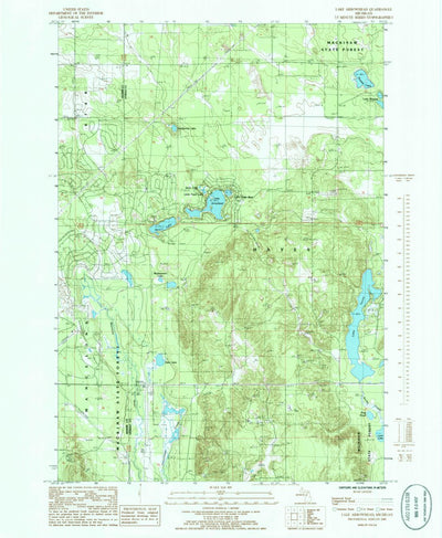 United States Geological Survey Lake Arrowhead, MI (1985, 24000-Scale) digital map