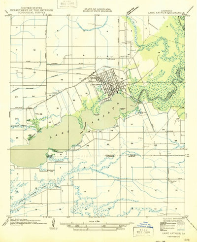 United States Geological Survey Lake Arthur, LA (1946, 31680-Scale) digital map