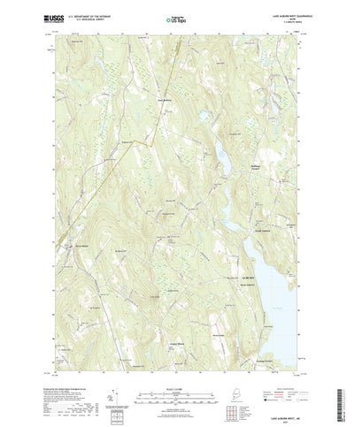 United States Geological Survey Lake Auburn West, ME (2021, 24000-Scale) digital map