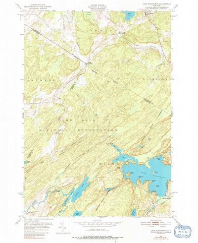 United States Geological Survey Lake Bonaparte, NY (1951, 24000-Scale) digital map