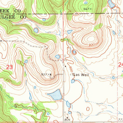 United States Geological Survey Lake Boren, OK (1973, 24000-Scale) digital map