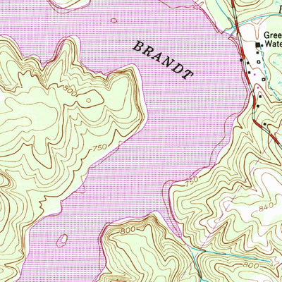 United States Geological Survey Lake Brandt, NC (1951, 24000-Scale) digital map