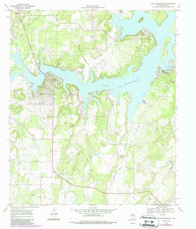 United States Geological Survey Lake Brownwood, TX (1969, 24000-Scale) digital map
