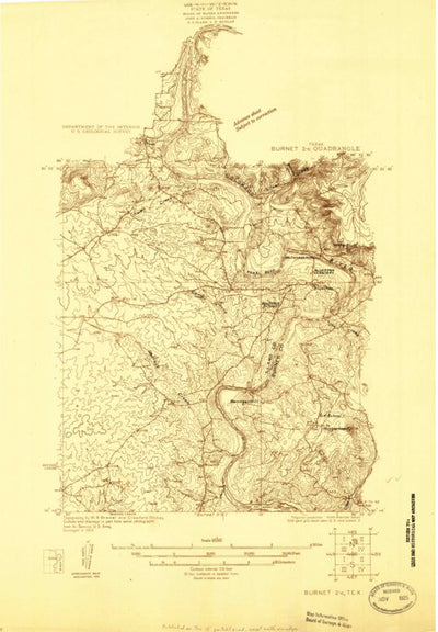 United States Geological Survey Lake Buchanan, TX (1925, 48000-Scale) digital map