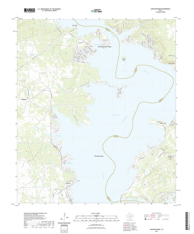 United States Geological Survey Lake Buchanan, TX (2022, 24000-Scale) digital map
