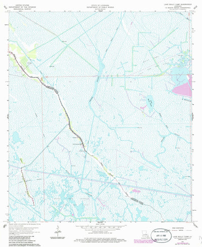 United States Geological Survey Lake Bully Camp, LA (1964, 24000-Scale) digital map