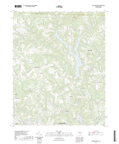 United States Geological Survey Lake Burlington, NC (2022, 24000-Scale) digital map