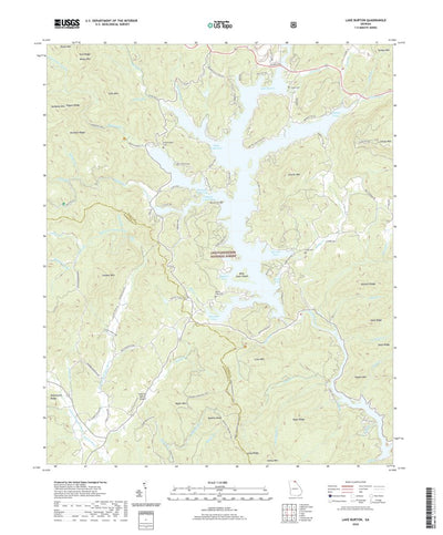 United States Geological Survey Lake Burton, GA (2020, 24000-Scale) digital map