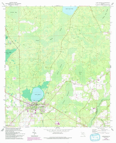 United States Geological Survey Lake Butler, FL (1966, 24000-Scale) digital map