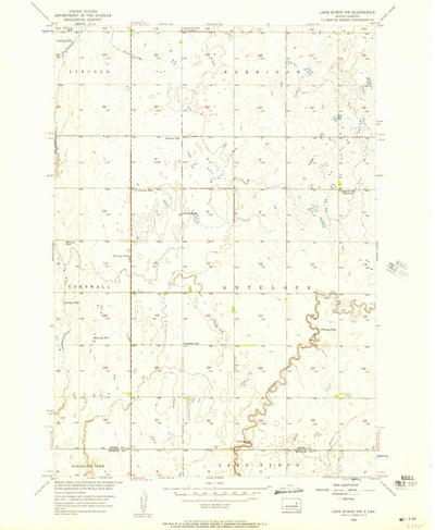 United States Geological Survey Lake Byron NW, SD (1956, 24000-Scale) digital map